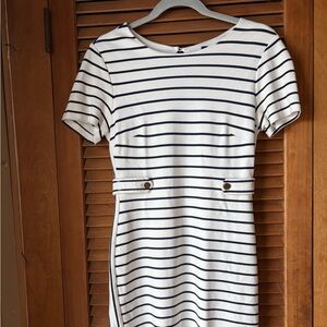 Banana Republic Navy and White Striped  Dress size 4p